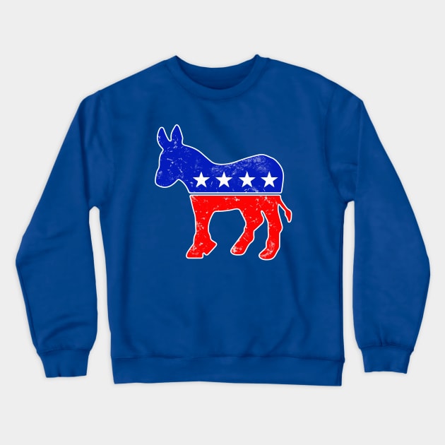 Democratic donkey Presidential Election Crewneck Sweatshirt by Scar